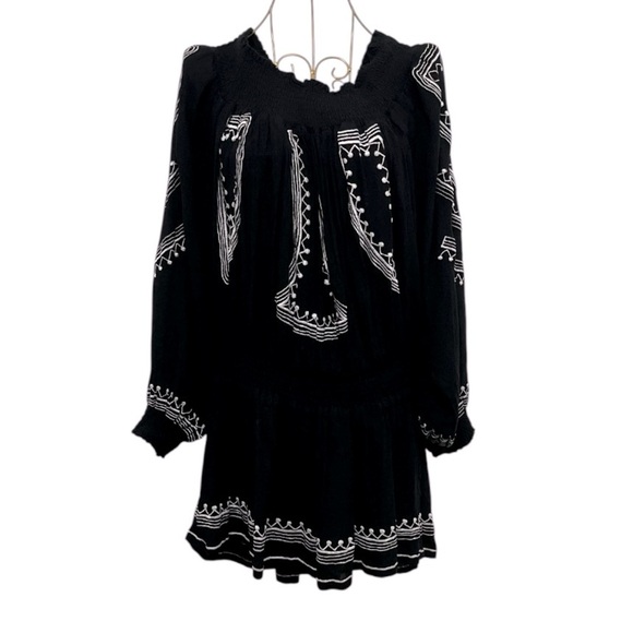 Tularosa Jacqueline Off Shoulder Embroidered Mini Dress Size Small - Picture 2 of 12